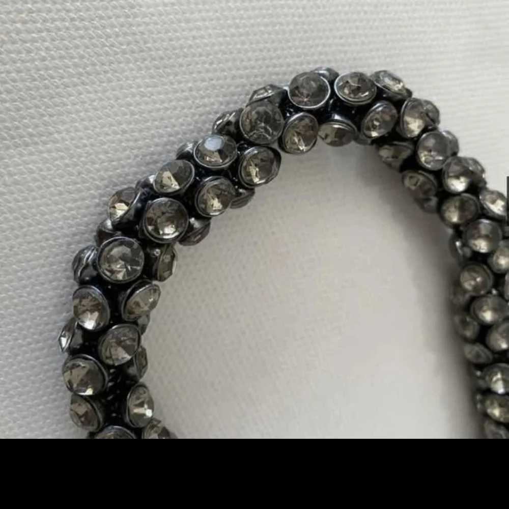 BCBGMaxAzria Black and Silver Twisted Crystal Necklace - Picture 5 of 6